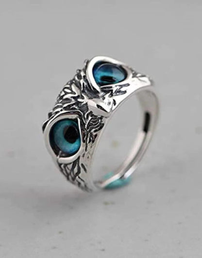 Silver Plated Owl Ring For Good Luck (Pack of 1)